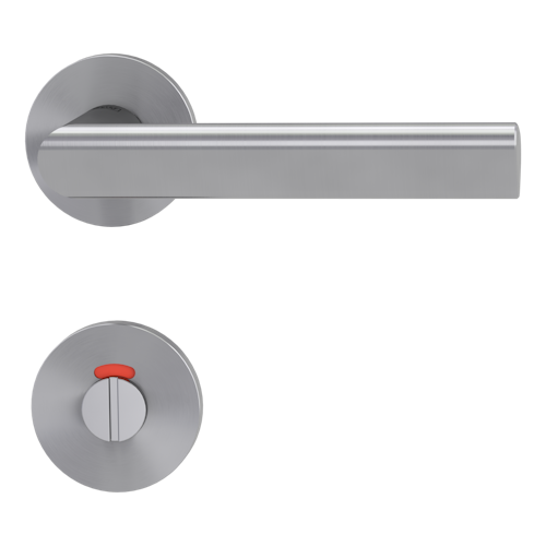 Griffwerk VAYA 137 TRI fast2fix Fast2Fix GK3 Rosetten rund WC rot/weiß Edelstahl matt