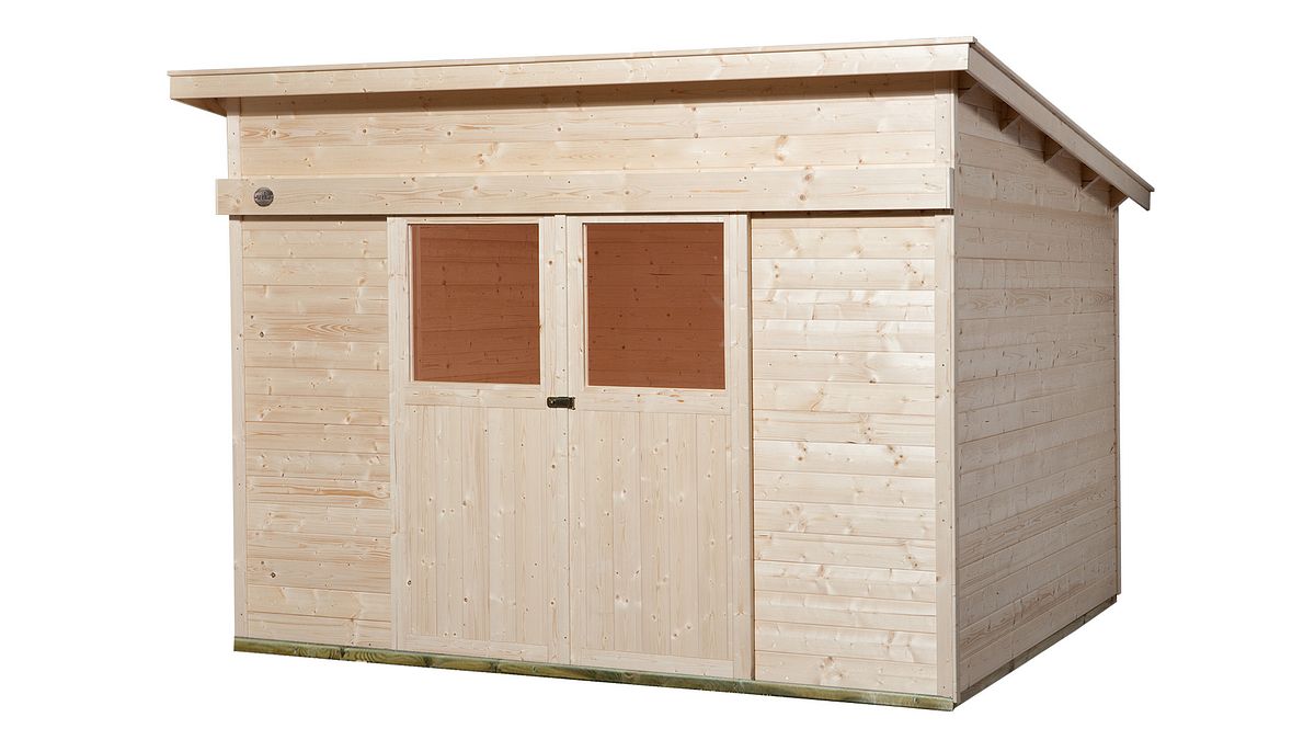 Weka 21 mm Schiebetürhaus 225 295 x 209 cm naturbelassen - 50 % Rabatt auf Dacheindeckung
