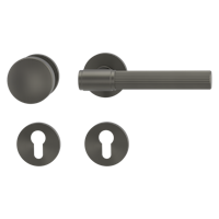 Griffwerk Wechselgarnitur VAYA 136 ARIS fast2fix Fast2Fix Rosetten rund Knopf R2 Kaschmirgrau L