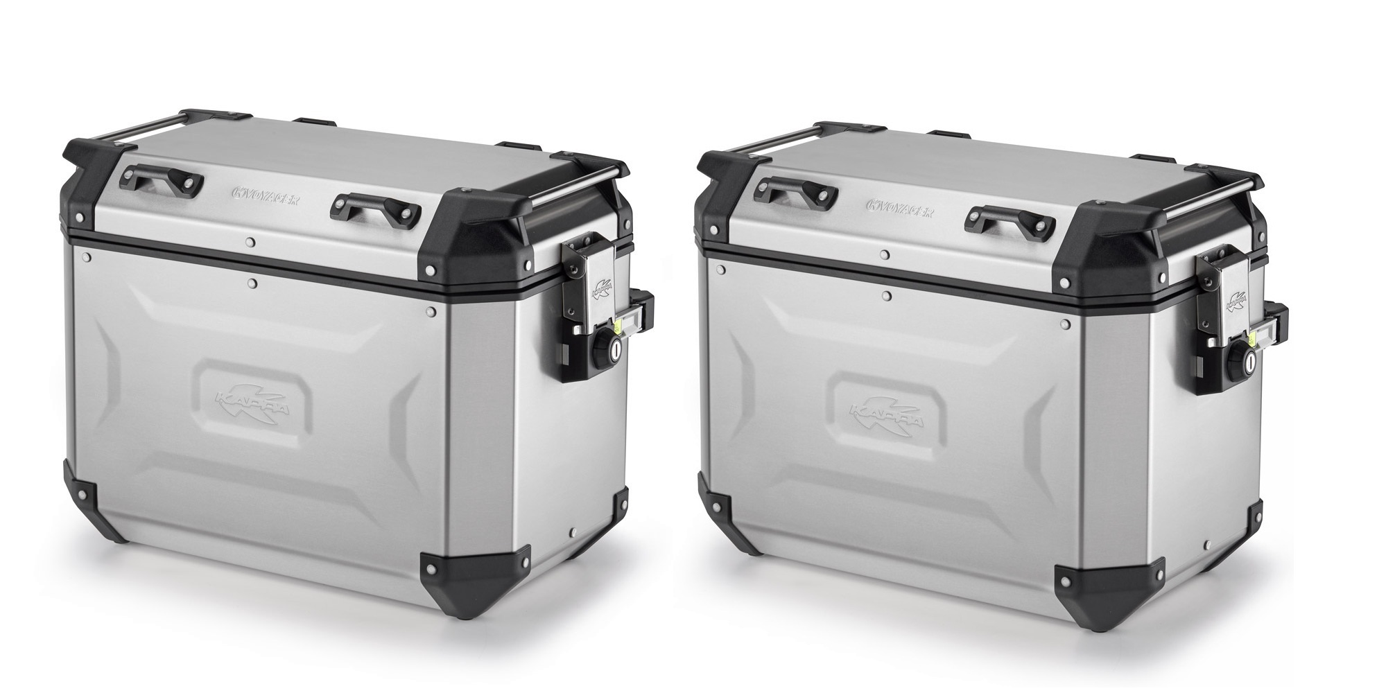 Kappa Seitenkoffer KVG K-Voyager Satz, Silber