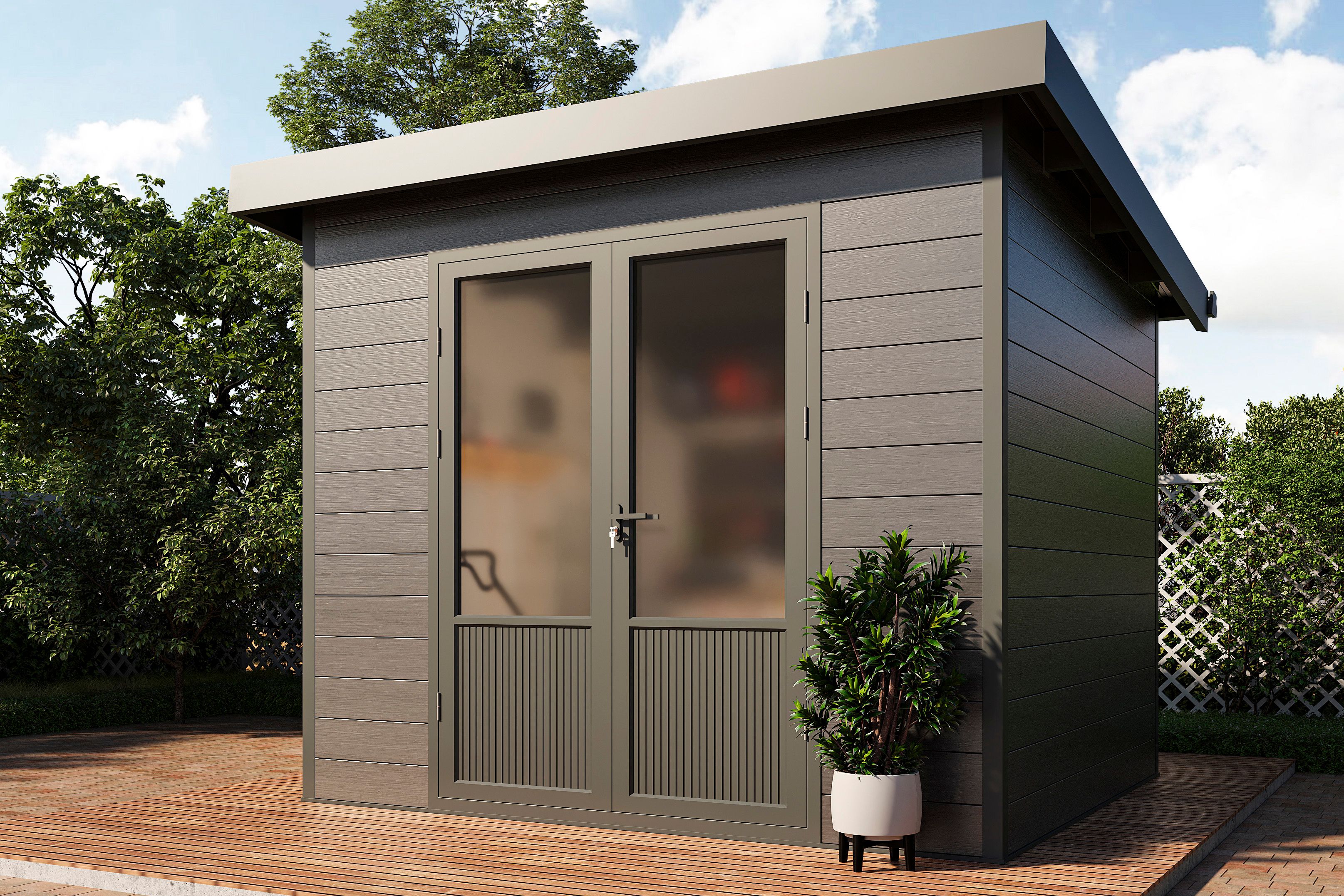 Wolff Finnhaus WPC Gartenhaus WPC-Style B - 28 mm