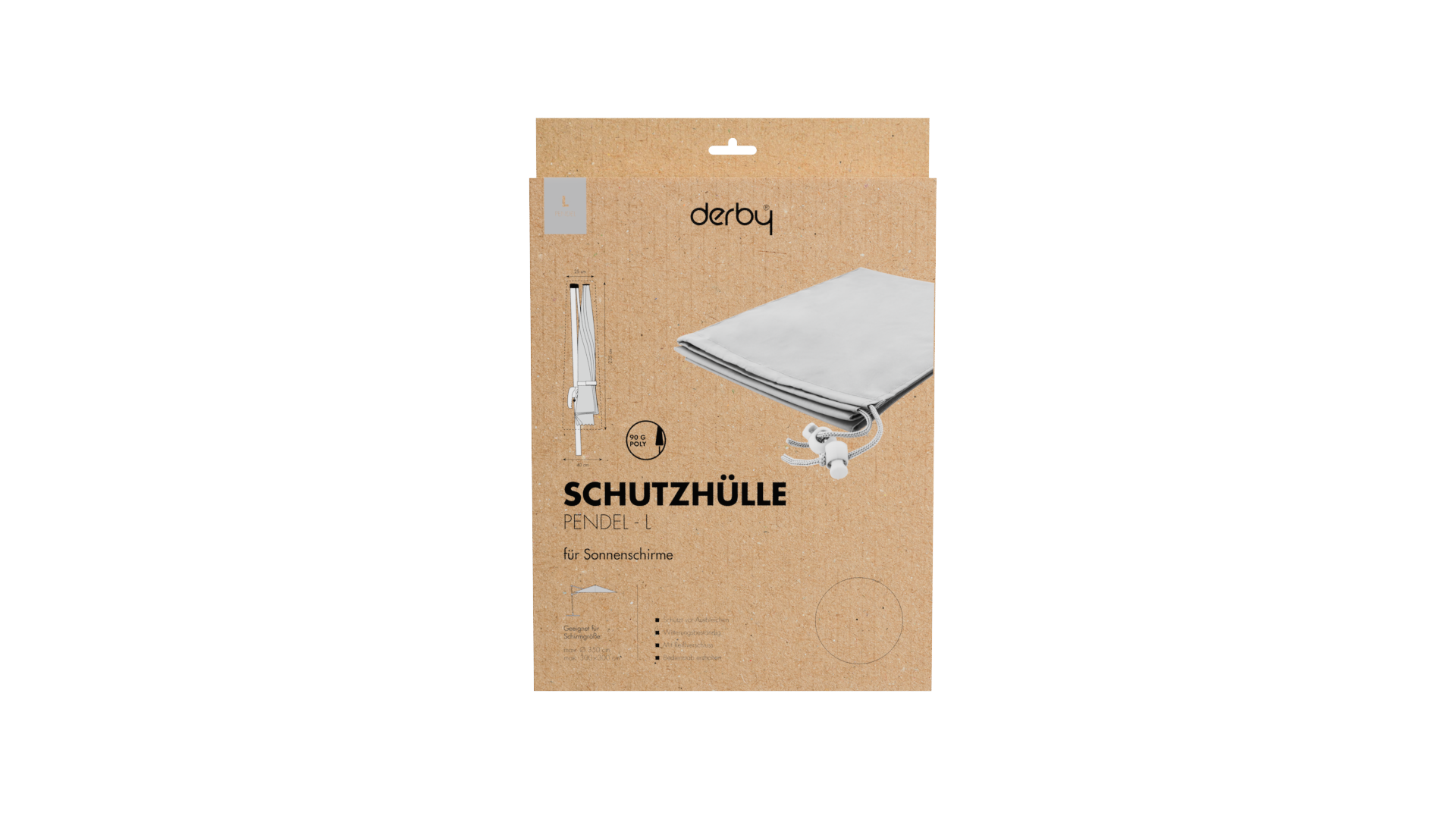 Derby Schutzhülle Pendel L, 100 % Polyester 90 g/m² Hellgrau
