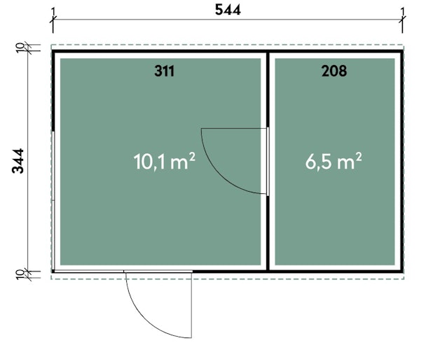 Wolff Finnhaus Design-Gartenhaus Atla 5534 isolierverglast - 94 mm  