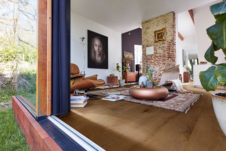 MEISTER Lindura-Holzboden HD 400 Eiche authentic olivgrau Vintage-Struktur, gebürstet 8903 - naturgeölt