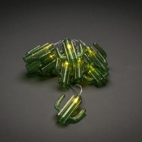 Konstsmide Weihnachtsbeleuchtung  LED Dekolichterkette Kakteen mit 6h Timer