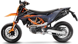 LeoVince SLIP-ON Edelstahl SBK NERO für KTM 690 SMC R / ENDURO / GAS GAS ES/SM 700 mit Katalysator