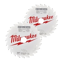 Milwaukee Kreissägeblatt Holz für Handkreissägen Doppelpack 190/30 mm Z24 Wechselzahn u. 190/30 mm Z48 Wechselzahn 4932479574