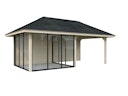 Vorschaubild Palmako Pavillon Bianca 16,6 m² Set 506 Slide Plus mit Isolierglas-Schiebetüren