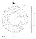 Vorschaubild Supersprox Alu-Kettenrad 525 44Z (Schwarz)