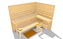 Vorschaubild Weka Premium Massivholz-Elementsauna Kemi 4 mit Glastür - 45 mm