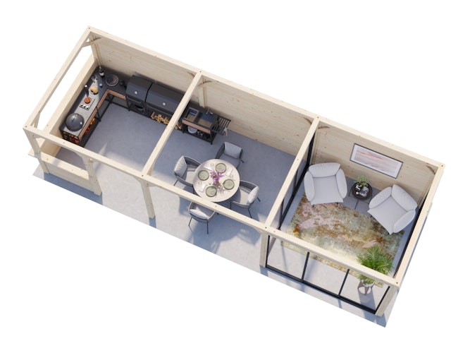 Palmako Carport/Pavillon Connect Lenna 24,9 m² Set 416 Slide