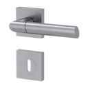 Vorschaubild Griffwerk Türgriff MONICA QUATTRO Schraubrosette- Perla Silbermatt