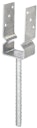 Alberts® U-Pfostenträger Holzschutz 150x60x4mm Betonanker Riffelstahl für verschiedene Pfostenstärken