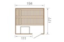 Vorschaubild Weka Sauna Halmstad 2 mit Glastür und Fronteinstieg - 68 mm
