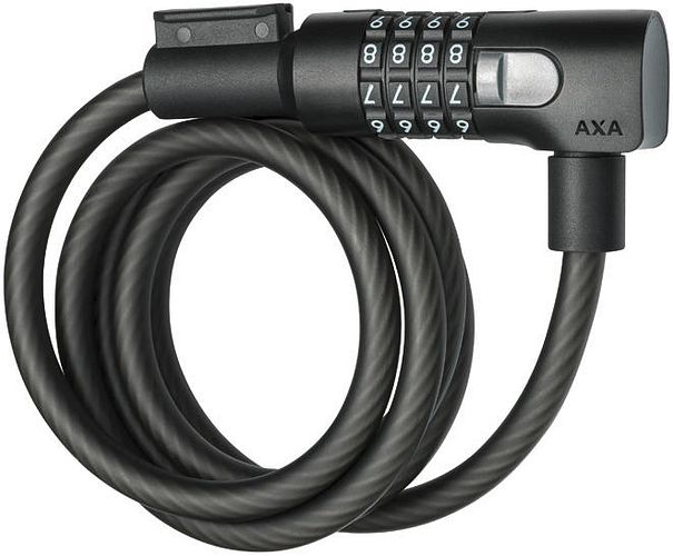 Axa Resolute Zahlen-Kabelschloss Resolute matt schwarz