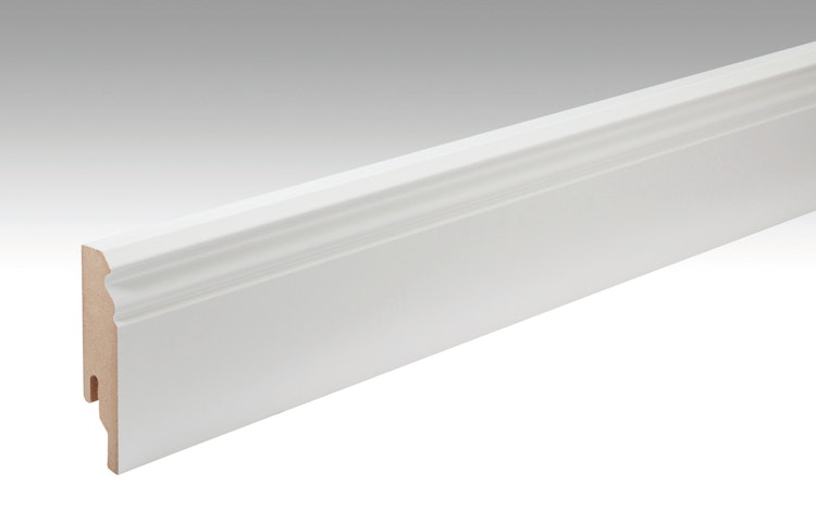 MEISTER Fussleiste Profil 11 PK Hamburger Profil Weiß streichfähig DF 2222 - 2380 mm