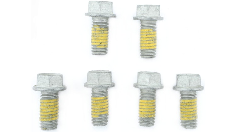 TRW Schraubensatz 6 Stück, M6x1, Schaftlänge 13 mm, Gesamtlänge 18, 5 mm, Schraubensatz Sechskant