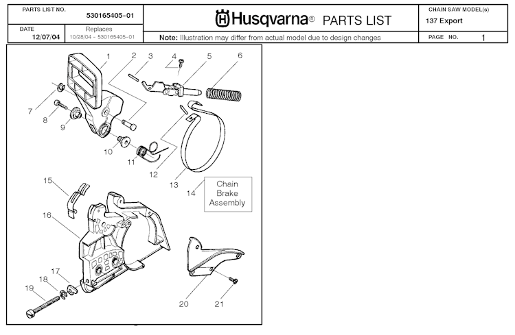 Husqvarna Kettensägen 137, 20050100001-20064900000