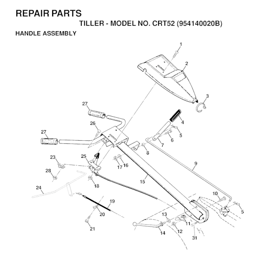 Husqvarna Motorhacken CRT 52, 954140020B, 1998-01