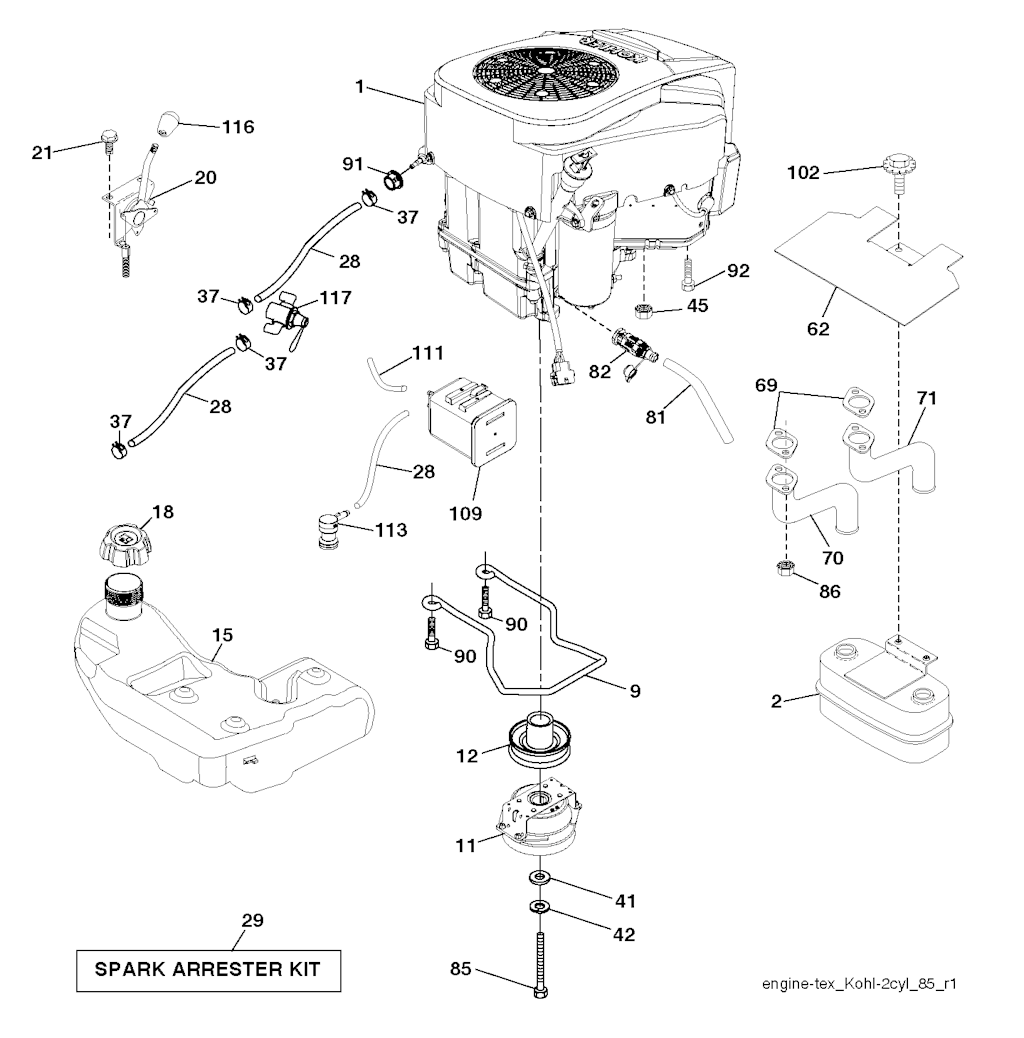 Explosionszeichnung Ersatzteile