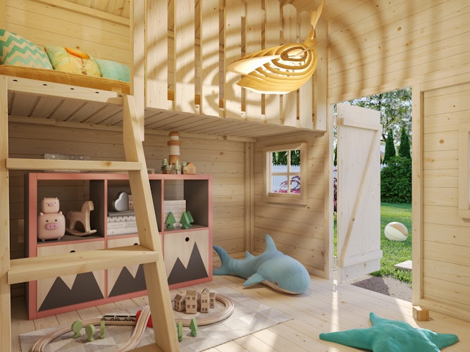 Palmako Kinderspielhaus Tom 3,8 m² - weiß lackiert