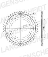 Supersprox Stahl-Kettenrad 525 45Z (Schwarz)
