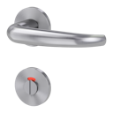 Vorschaubild Griffwerk VAYA 194 ALDA fast2fix Fast2Fix GK3 Rosetten rund WC rot/weiß Edelstahl matt