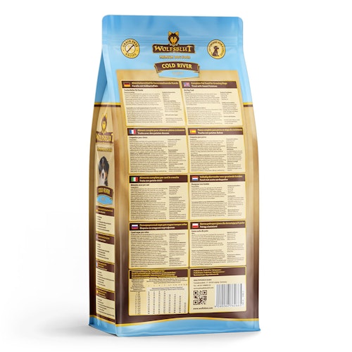 WOLFSBLUT Cold River Puppy Forelle mit Süßkartoffel Hundetrockenfutter