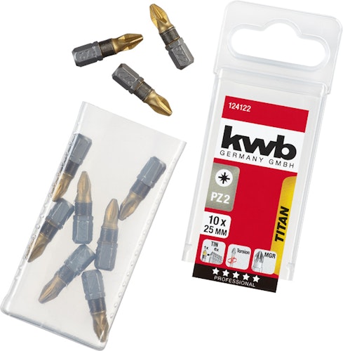 kwb 10 Bits 25mm PZ 2 Titan SB 124122
