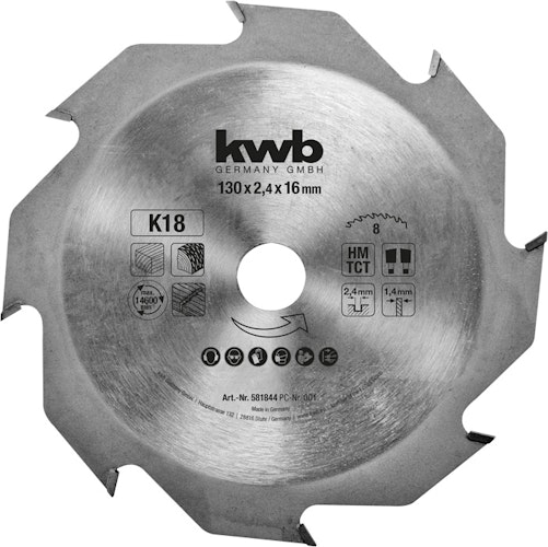 kwb Hk-Sägebl. HM Ø 130 x 16  Z8 581844