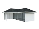 Vorschaubild Palmako Pavillon Bianca 24,9 m² Set 513 Slide Plus mit Isolierglas-Schiebetüren