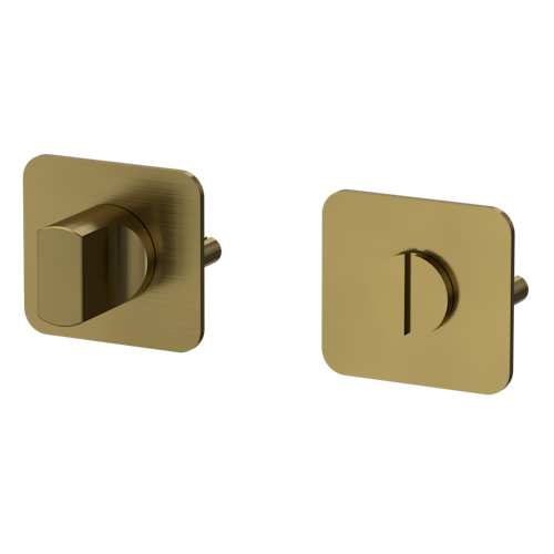 Griffwerk Schlüsselrosettenpaar ONE abgerundet WC Flachrosette Gold matt