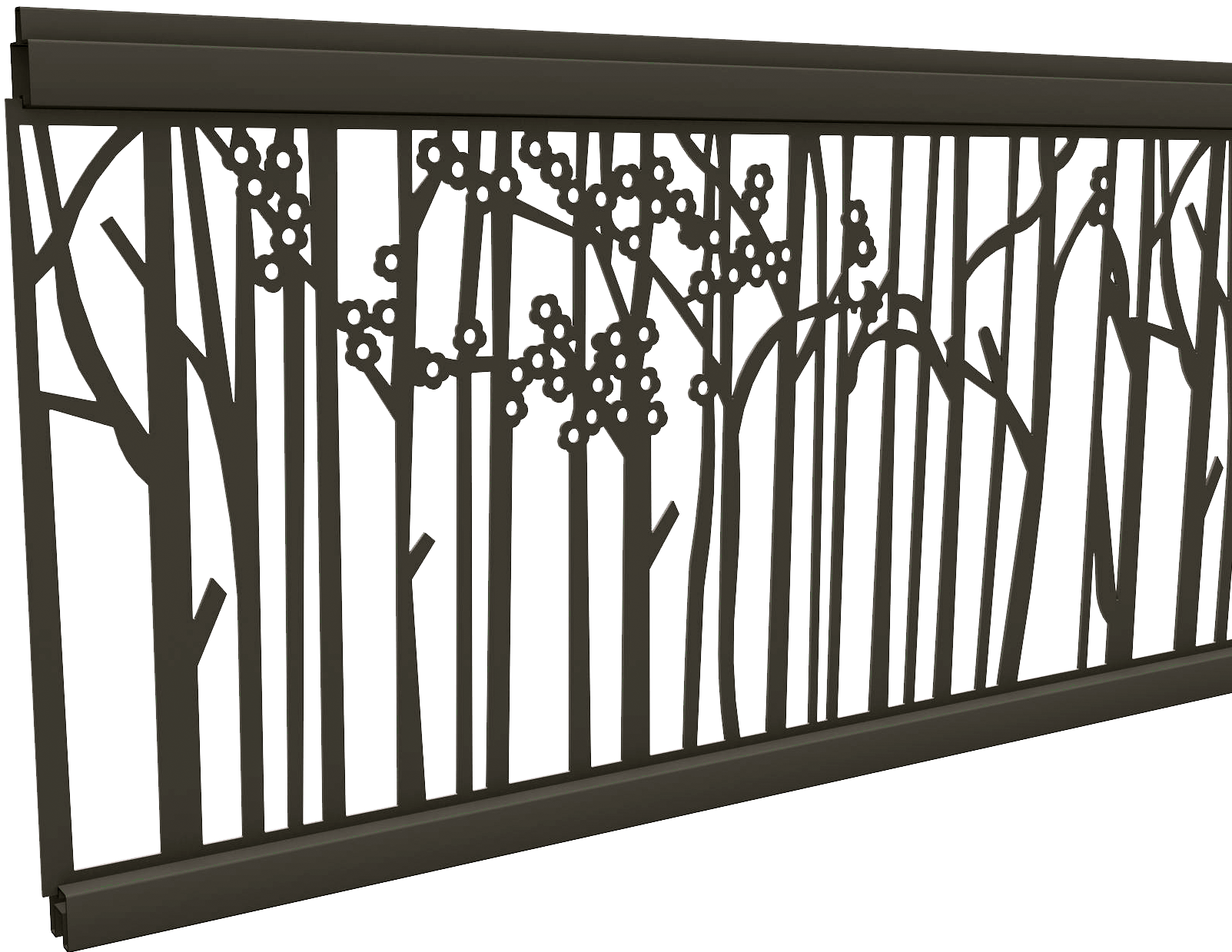 T&J ECOSTECK-Gitterfüllung Bambus ANTHRAZIT, 20 x 280 x 1800 mm Aluminium