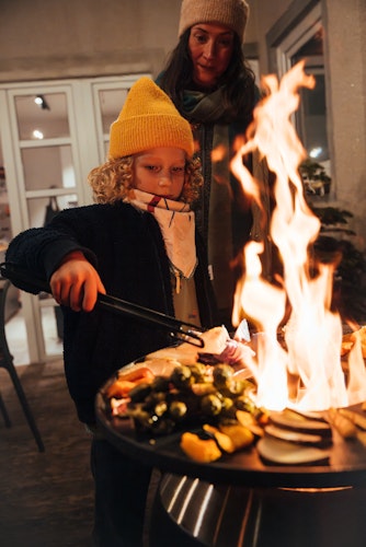 höfats MOON 45 Plancha-Grillset mit hohem Fuß