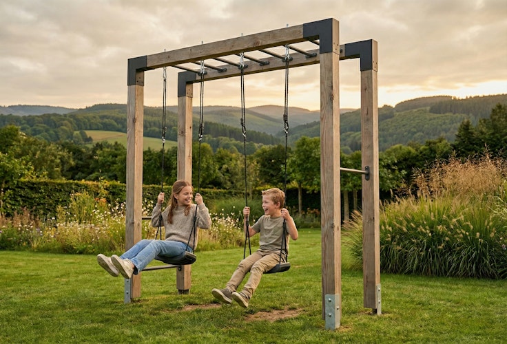 EXIT Holz-Monkeybar Linea Robust 110 mit Doppelschaukel