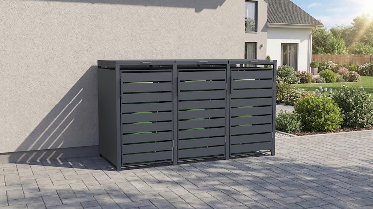 Weka Metall Mülltonnenbox Gary (für 1-4 Mülltonnen)