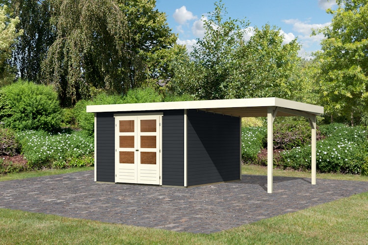 Karibu Woodfeeling Gartenhaus Askola 2/3/3,5/4/5/6 mit 240 cm Schleppdach