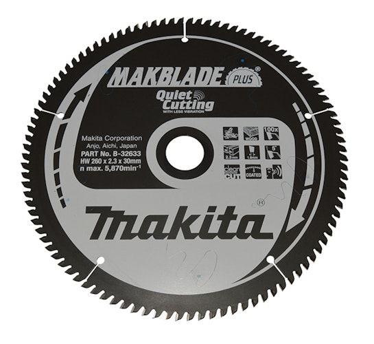 Makita MAKBLADE+ Sägeb. 260x30x100Z B-32633