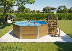 Weka Massivholzpool 593 B Gr.1, "Alles dabei" - 45 mm - 376 x 476 cm