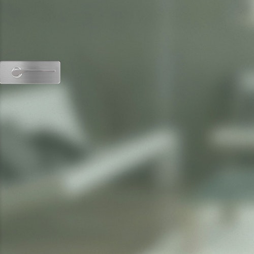 Griffwerk Glasdrehtür ALL SATIN 501 Milchglas-Satinato/Grünglas, ESG/VSG, Studio/Office