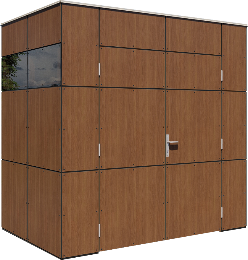 Bertilo Gartenhaus HPL Mini - 6 mm Italian Walnut