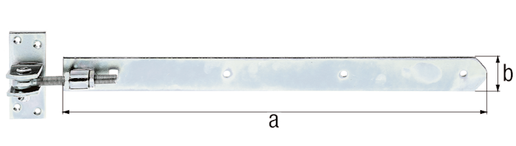 Alberts® Ladenband zum Anschrauben verstellbar 463x40mm galvvz.