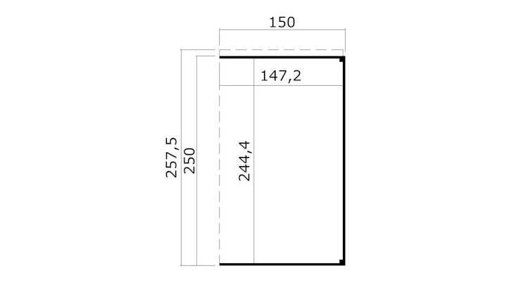 Weka Anbaudach für Gartenhaus Batu 3 - 150 oder 300 cm Breite