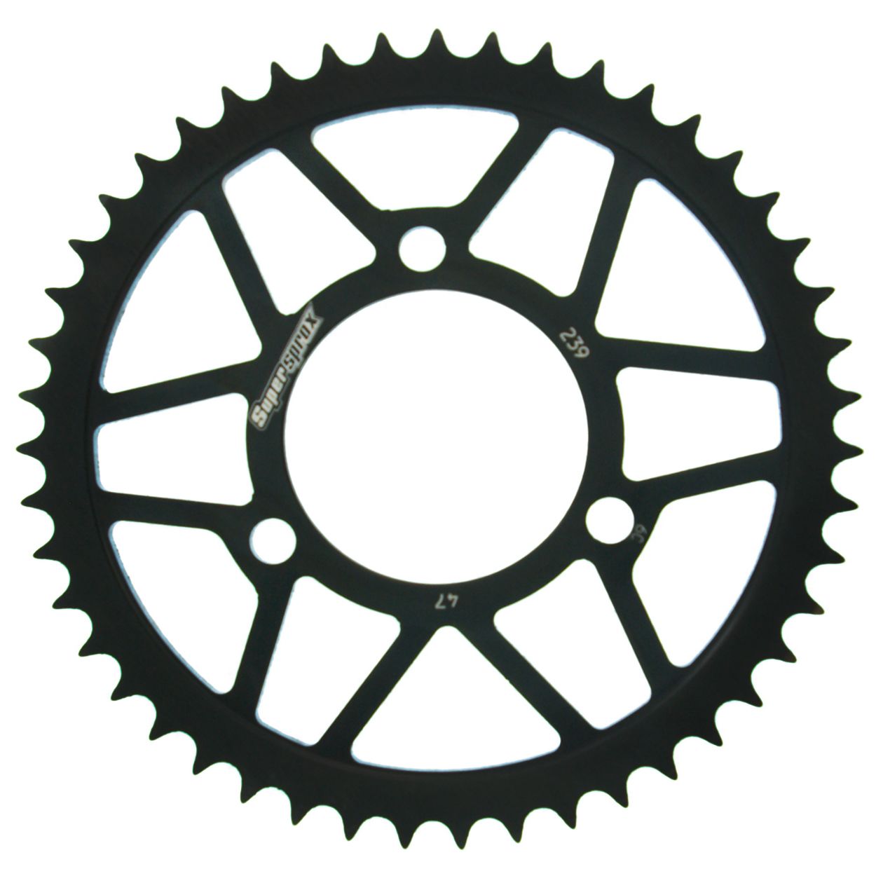 Supersprox Stahl-Kettenrad 420 47Z (Schwarz)