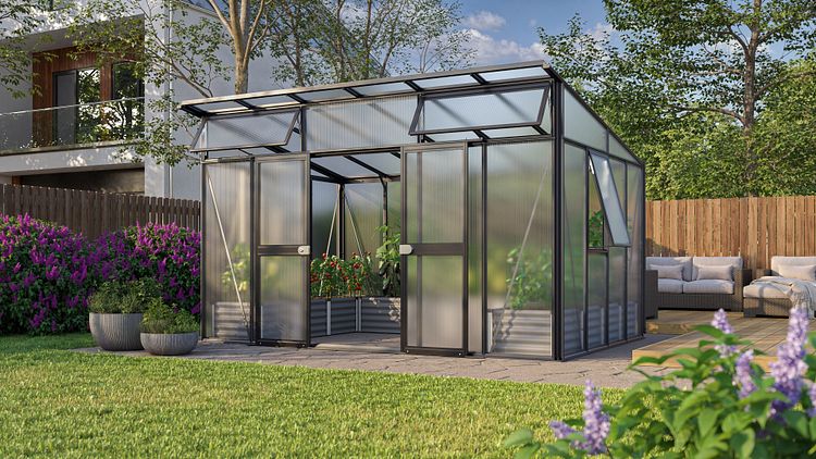 Vitavia Gewächshaus Aura 11500 inkl. 5 Fenstern - 11,5 m²
