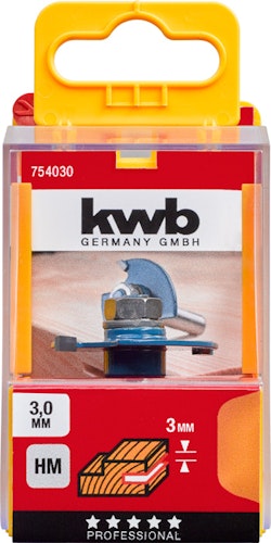 kwb Sch-Nutfräser HM 3 mm SB-Box 754030
