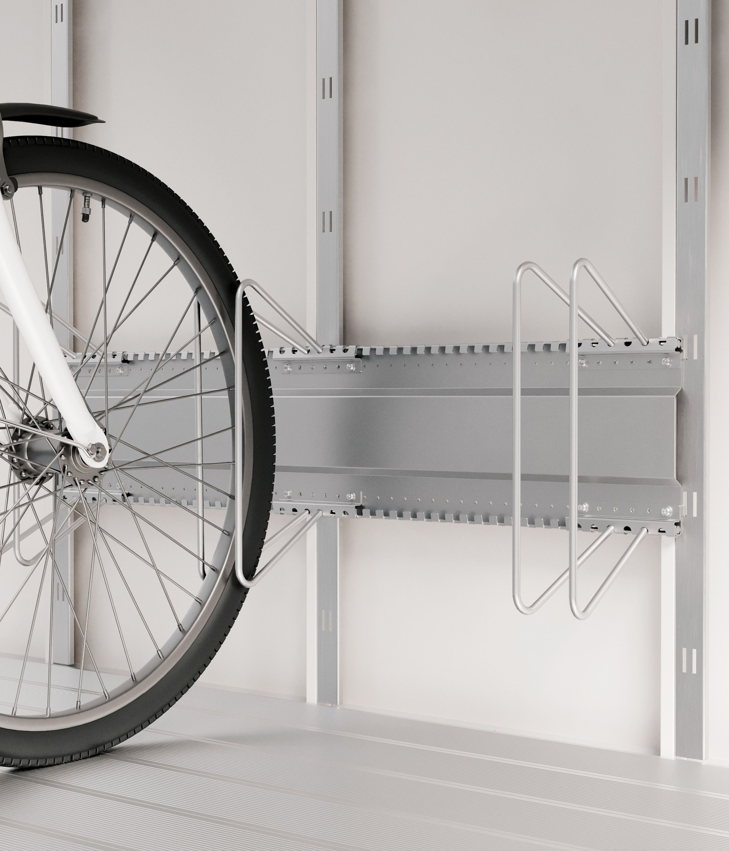 Hörmann Fahrradhalter waagerecht lang für Gerätehaus Juno/Euroline (für 3 Räder)