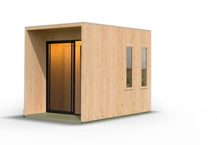 Karibu Design Saunahaus Catalina Blackline mit Vorraum - 73 mm inkl. gratis Sauna-Zubehörset im Wert von 234,94 €