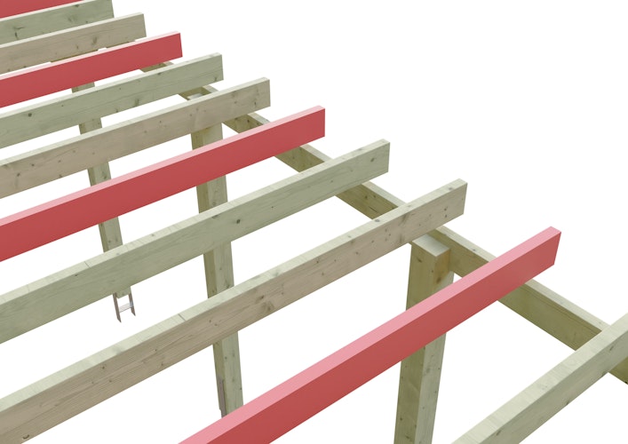 Skan Holz Schneelasterhöhung für Flachdach/Walmdach Carports - Leimholz