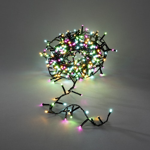 Konstsmide Weihnachtsbeleuchtung LED Minilichterkette Cluster mit 800 bonbonfarben LEDs